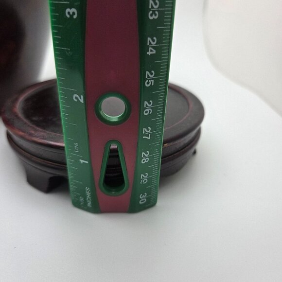 Vintage Globe Wood Vase with Base Mango Accents - Picture 15 of 16